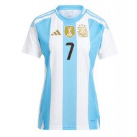 Argentina Rodrigo De Paul #7 Replica Home Shirt Ladies Copa America 2024 Short Sleeve